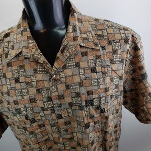 Tori Richard Mens Hawaiian Shirt XL Geometric Art